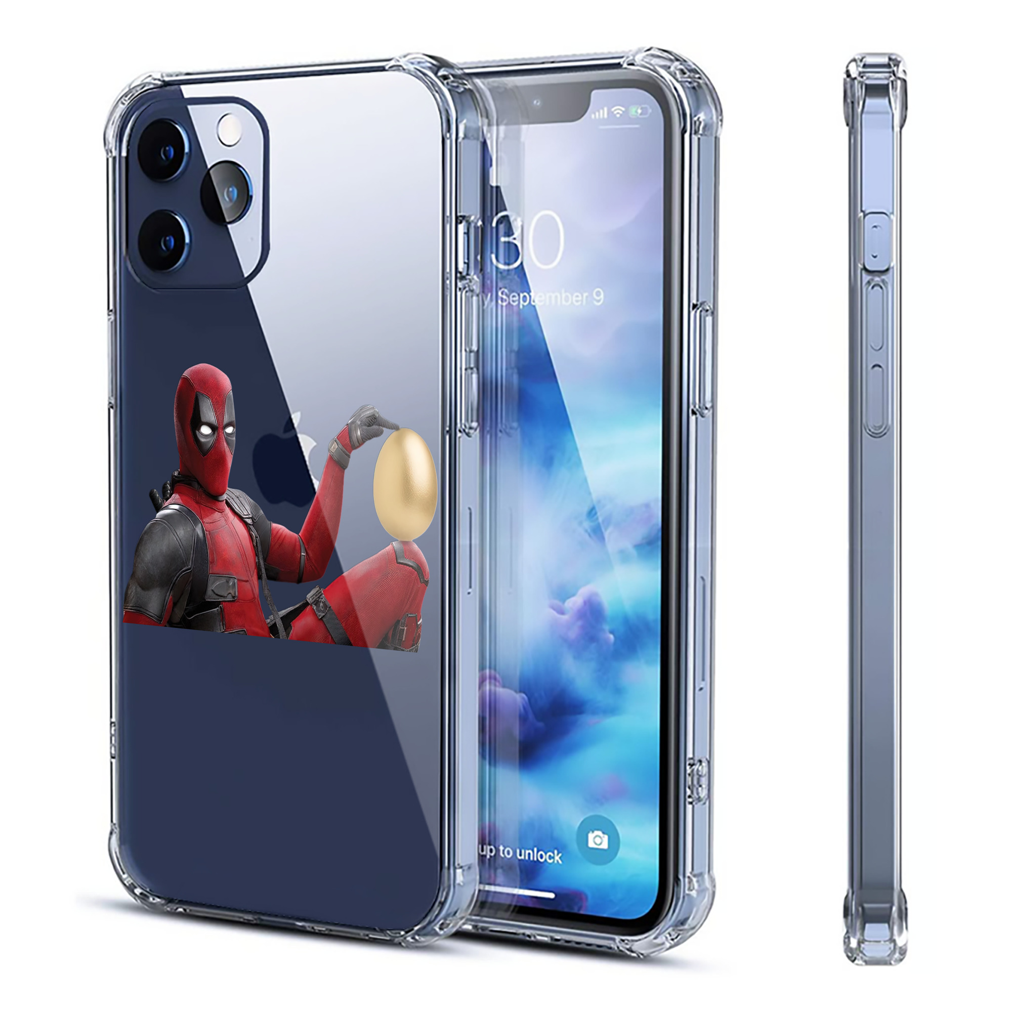 （画像用） Deadpool デッドプール 【iPhone 12シリーズ対応】透明スマホケース（クリアソフトケース）